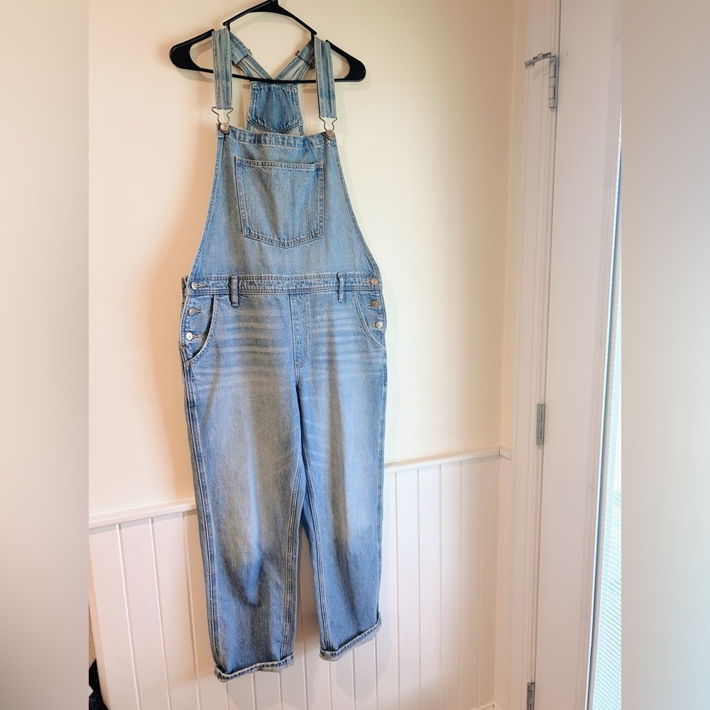 AE stretch stovepipe denim overall
